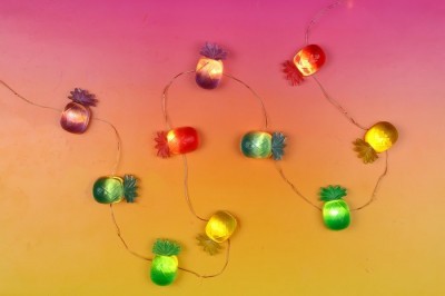 colorful resin pineapple string lights