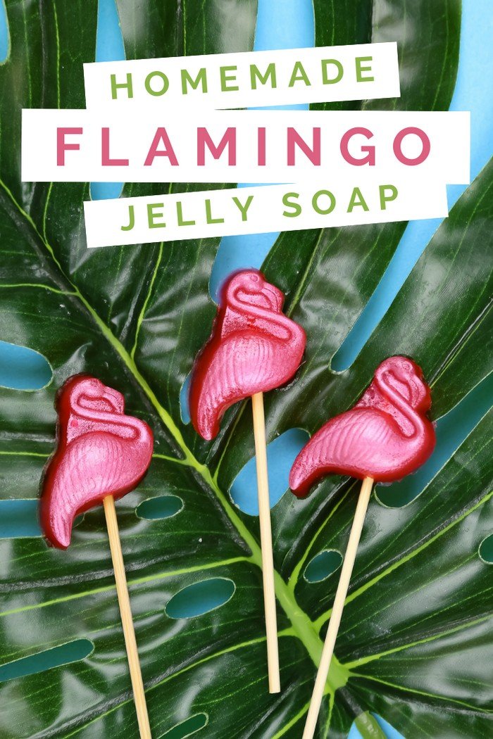 HOW TO MAKE FLAMINGO JELLY SOAP
