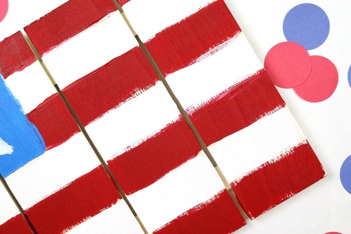 PAINTERLY AMERICAN FLAG SIGN