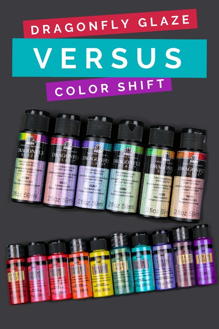 bottles of Color Shift and Dragonfly Glaze 