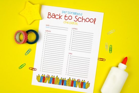 PRINTABLE CHECKLIST FOR SCHOOL SHOPPING Fall Mad in Crafts