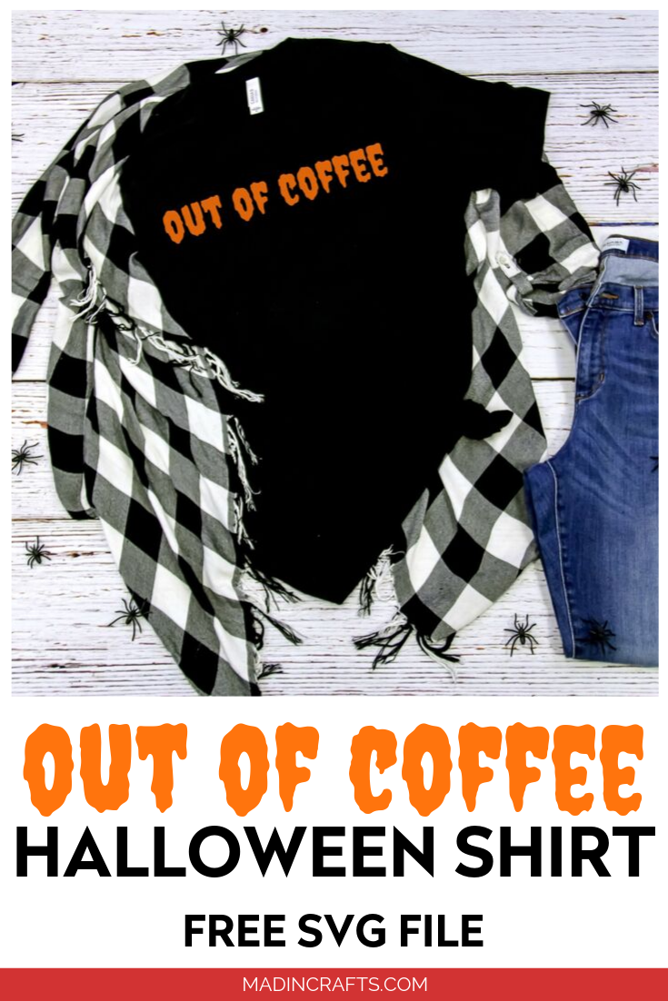 Out of Coffee SVG design t-shirt