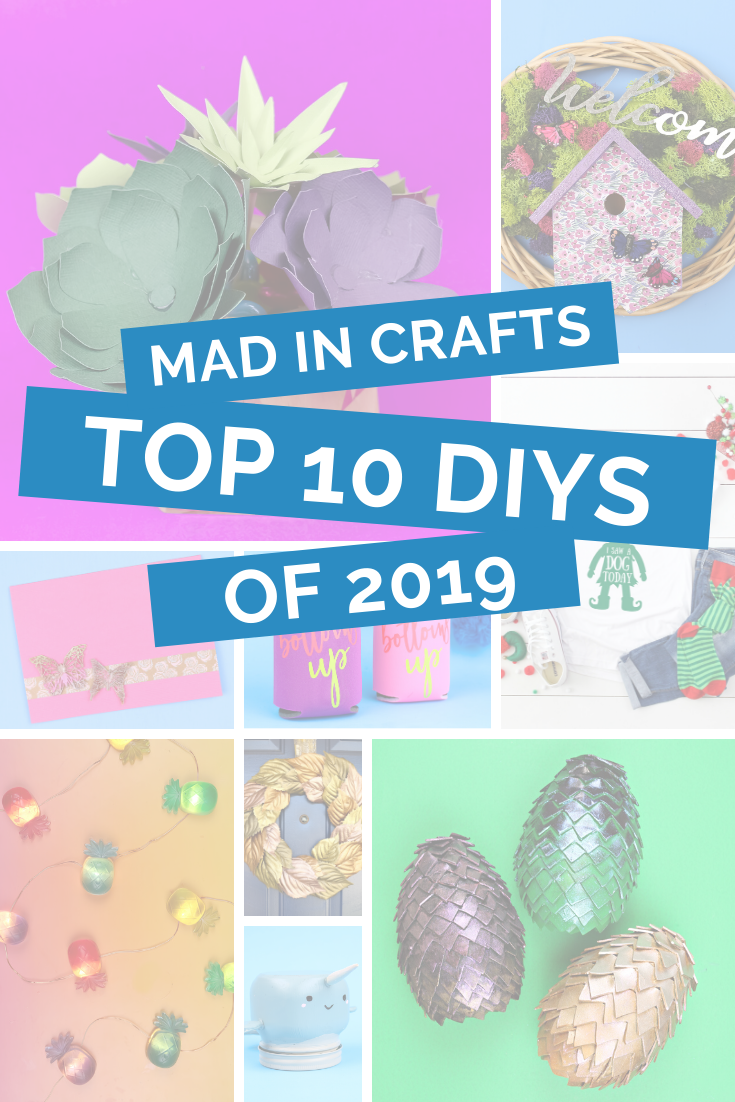 collage of colorful crafts mad in crafts top 10 diys of 2019
