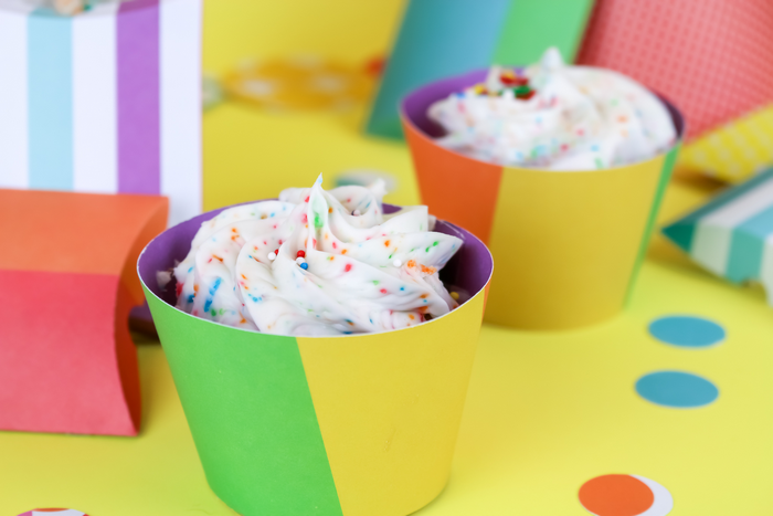 colorful DIY Cricut cupcake wrappers