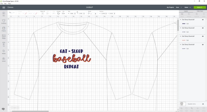 baseball SVG in Design Space