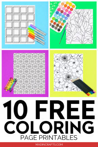 10 FREE PRINTABLE COLORING PAGES Crafts Mad in Crafts