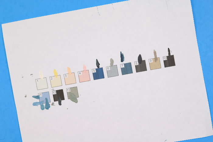 paint by number paint chart