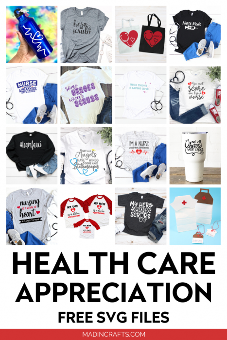 collage of healthcare SVG designs