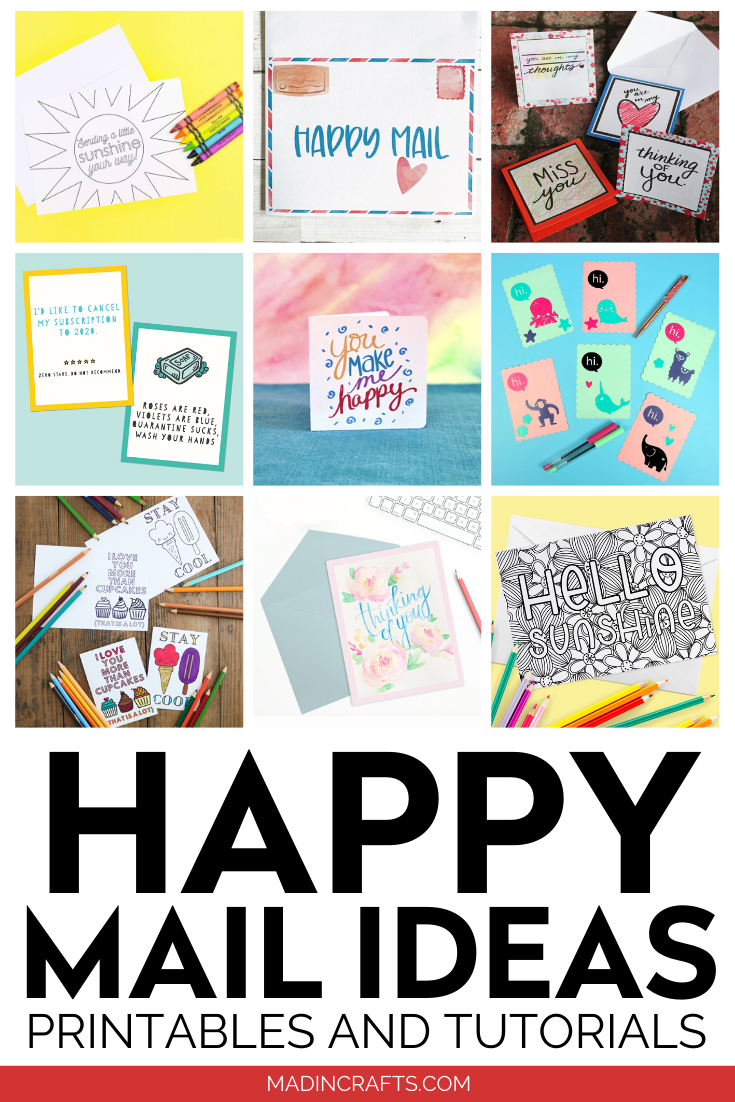 PRINTABLE COLORING PAGE HAPPY MAIL Printables Mad in Crafts