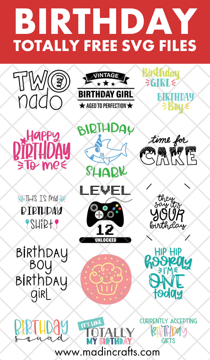 Free Cricut Joy Birthday Card Svg Crafts Mad In Crafts