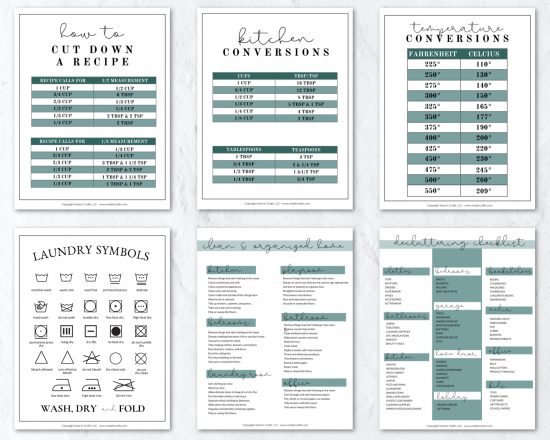 HOW TO HALVE A RECIPE - PRINTABLE CHARTS Crafts Mad in Crafts