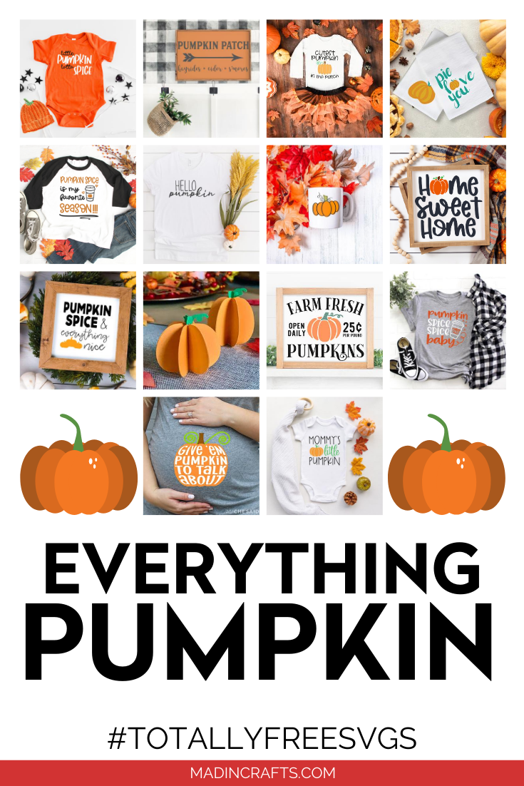 collage of pumpkin SVG files