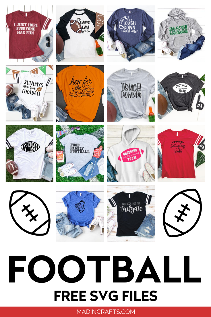 collage of Free Football SVG designs