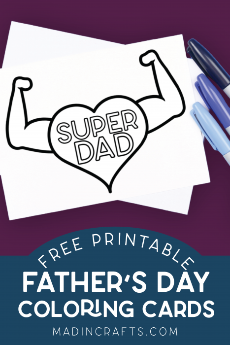 Super Dad Coloring Card