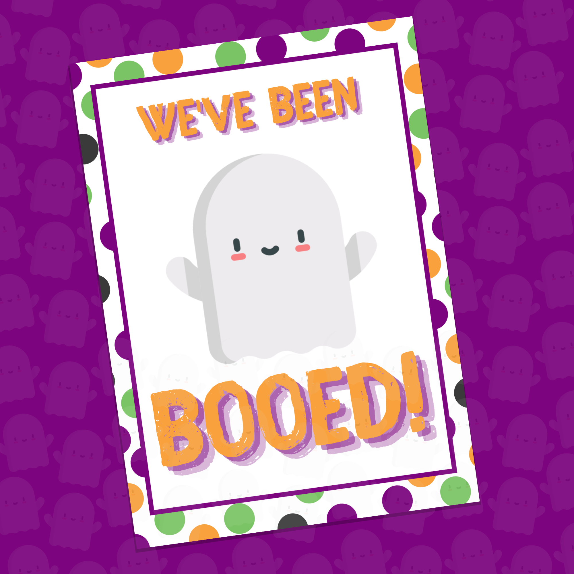 You\'ve Been Booed printables on a purple background