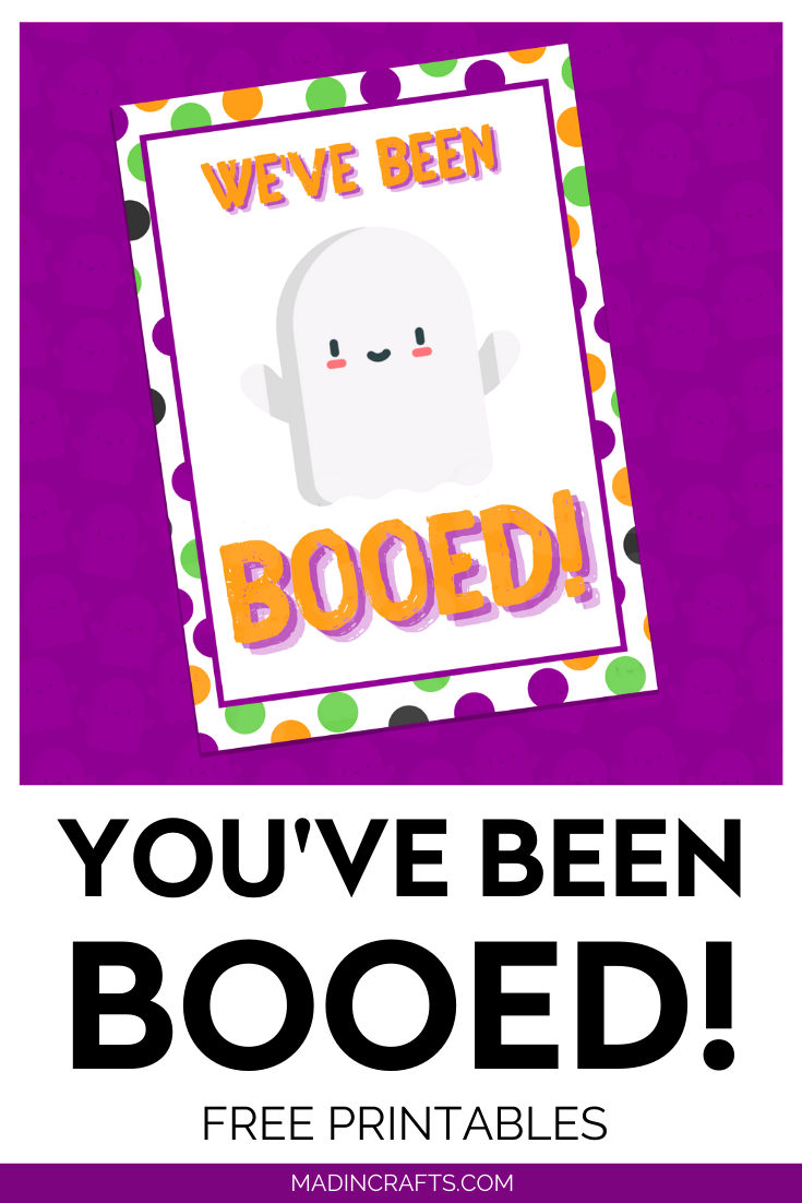 You\'ve Been Booed printable on a purple background