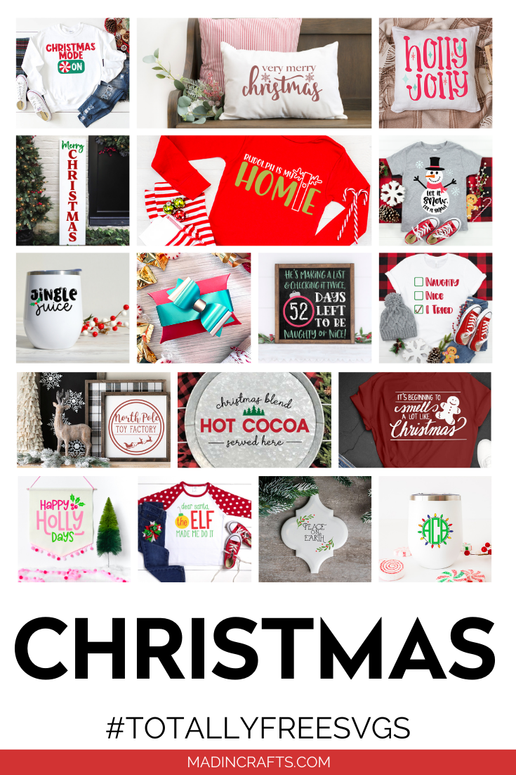 collage of Christmas SVG designs