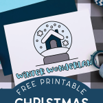Winter Wonderland Coloring Card and envelope