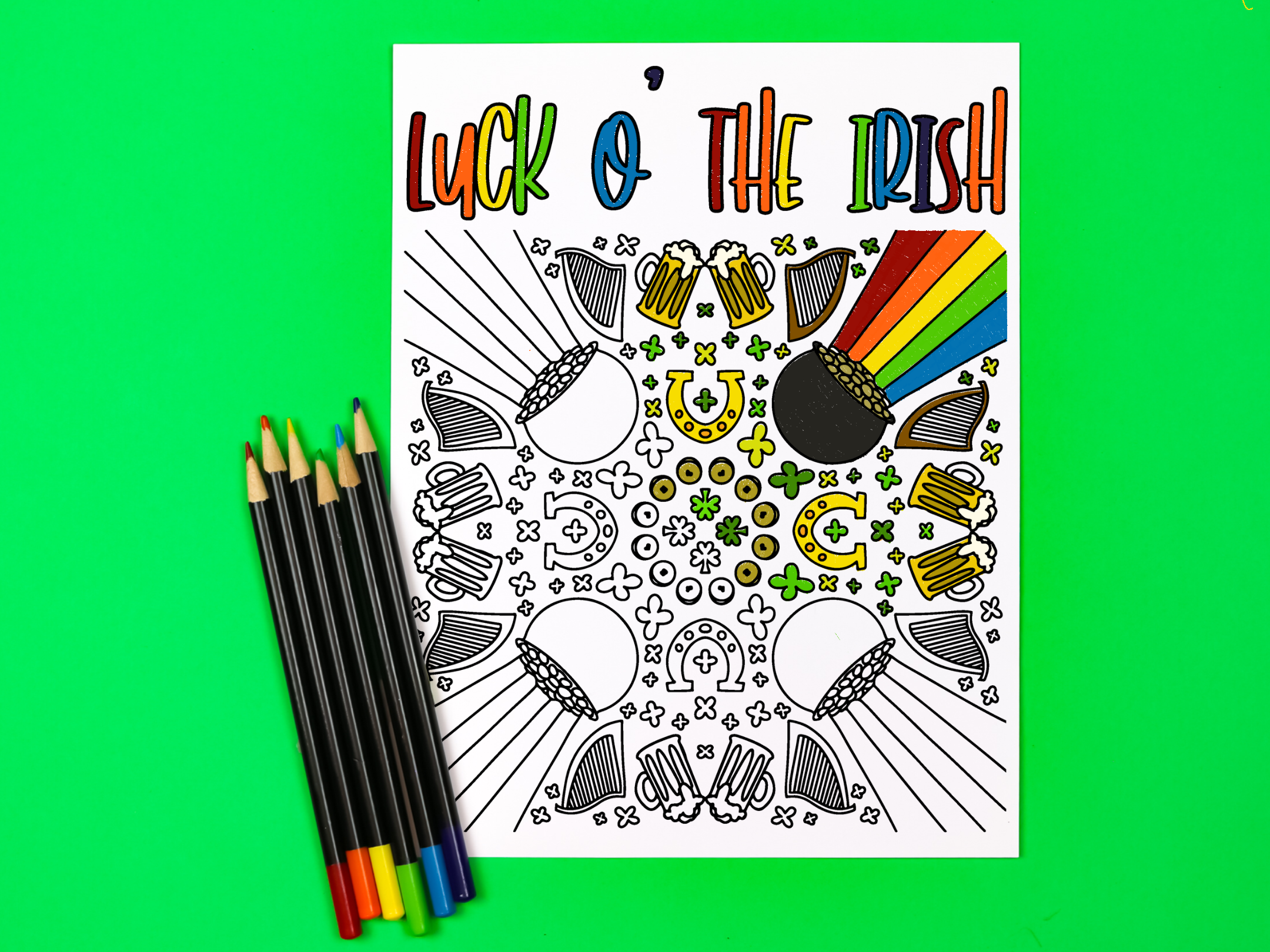 Coloring page for St. Patrick's Day