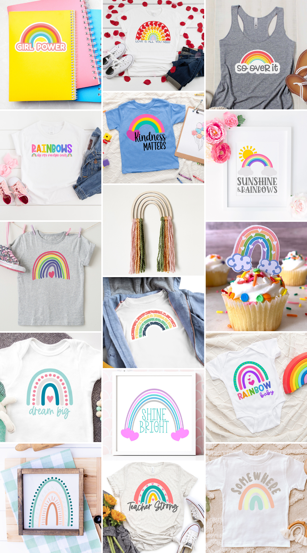 Collage of Rainbow SVG designs