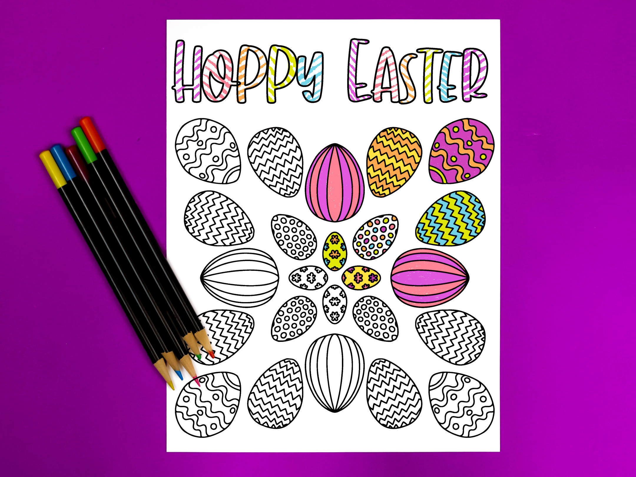 Hoppy Easter coloring page