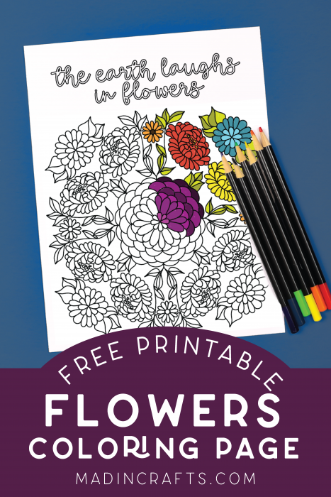 summer flowers coloring page