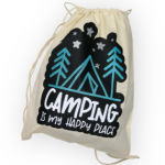 Camping backpack on a white background