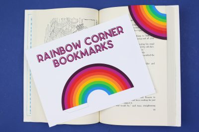 corner bookmark printable on a book