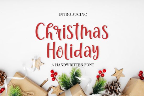 example of Christmas Holiday font