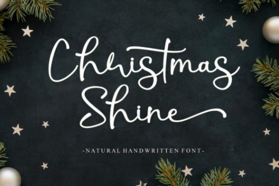 example of Christmas Shine font