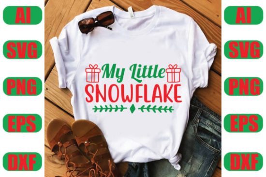my little snowflake svg on a shirt