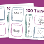 two 100th Day of school worksheets on a purple background