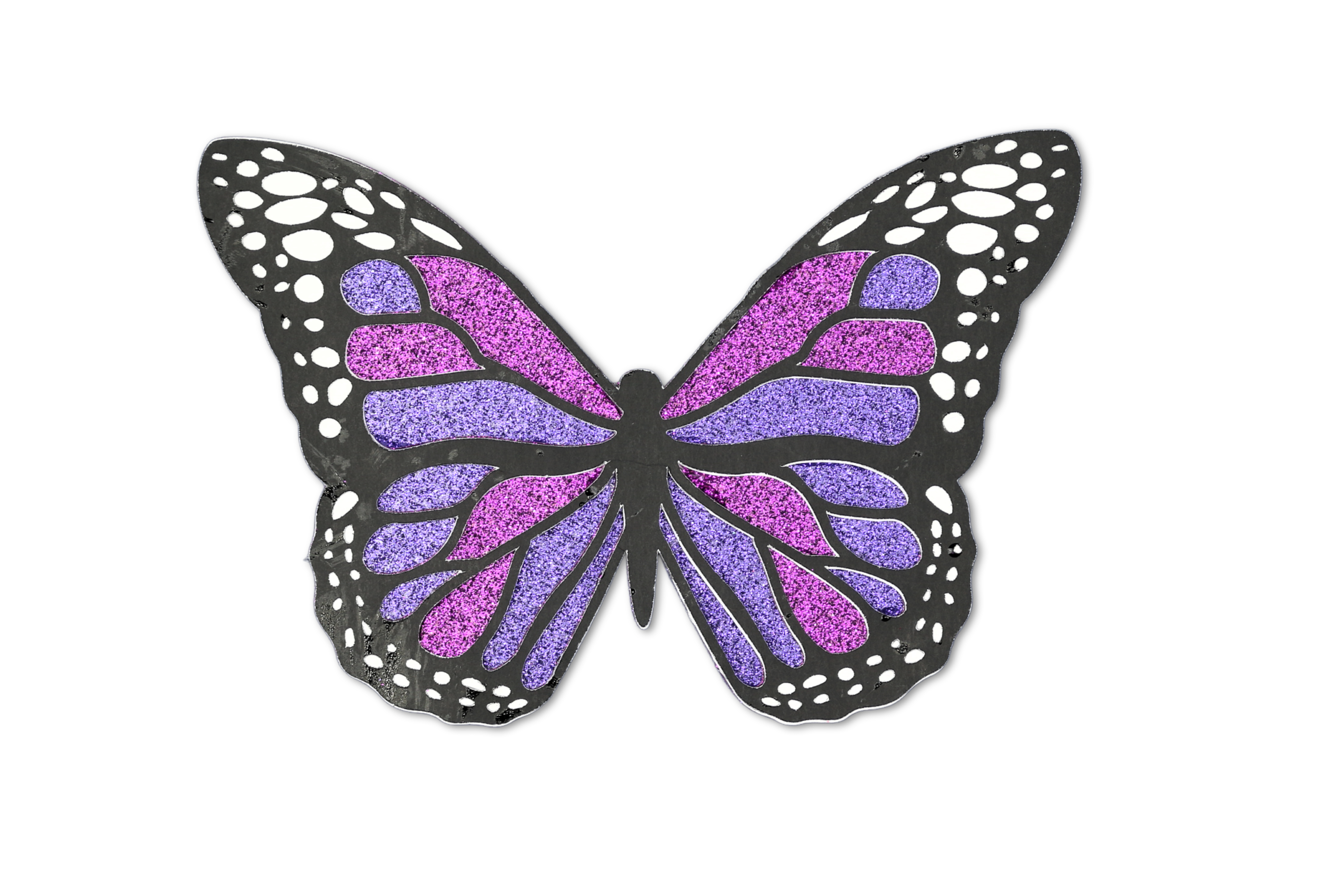 layered paper butterfly in purple and blue