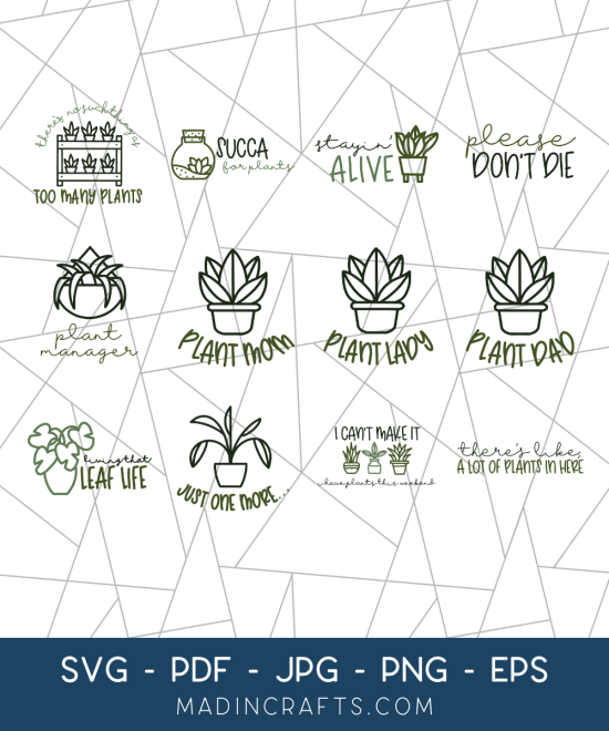 collage of plant themed svg files