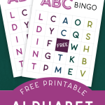 Two printable alphabet bingo games