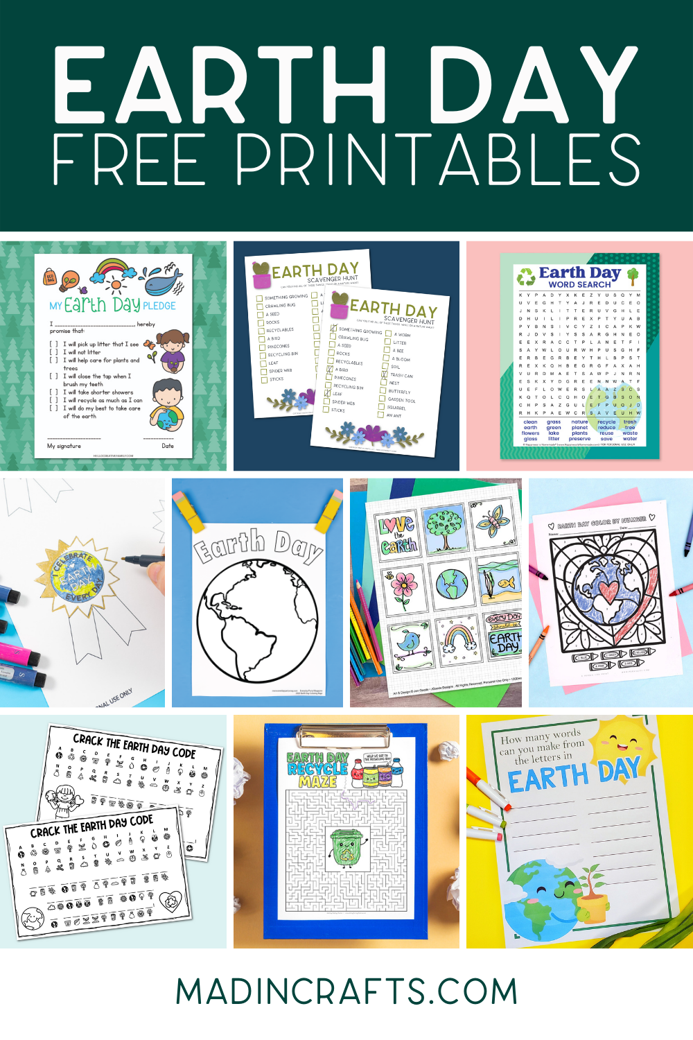 PRINTABLE EARTH DAY SCAVENGER HUNT Crafts Mad in Crafts