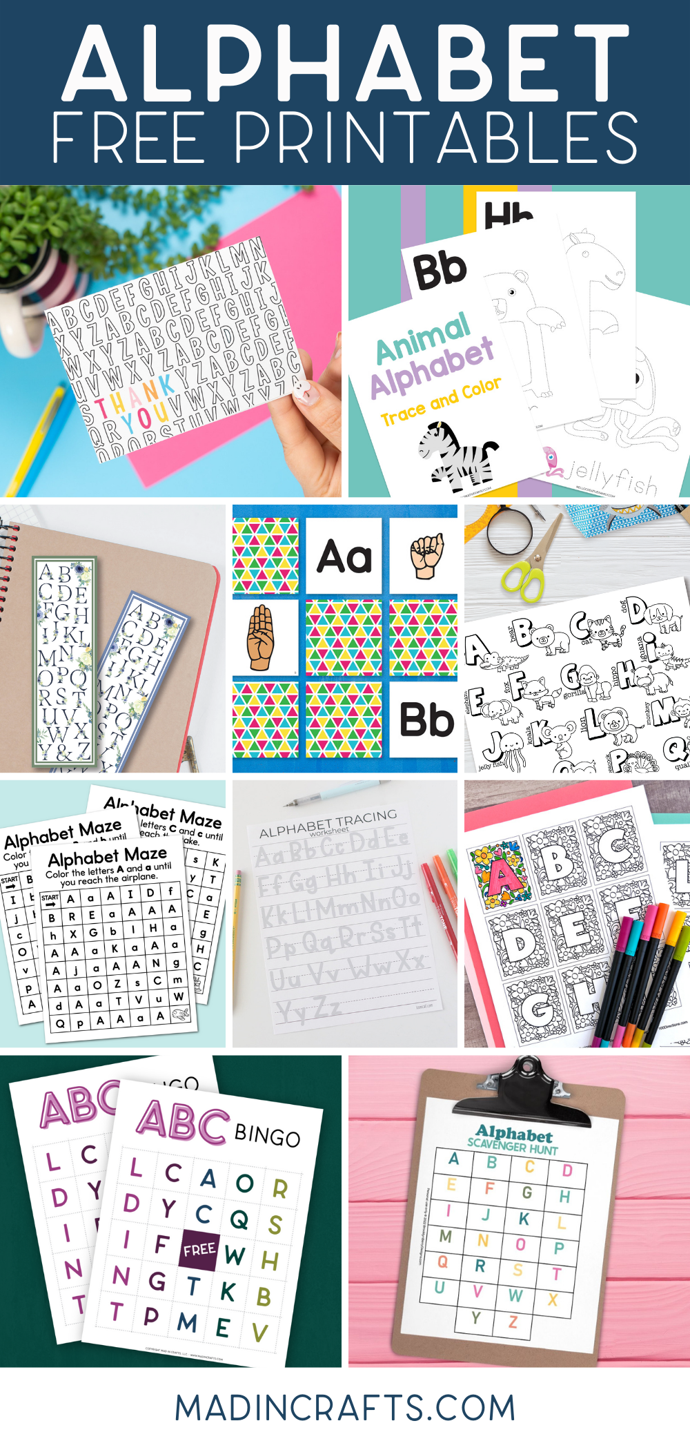 FREE ALPHABET BINGO PRINTABLE Printables Mad in Crafts