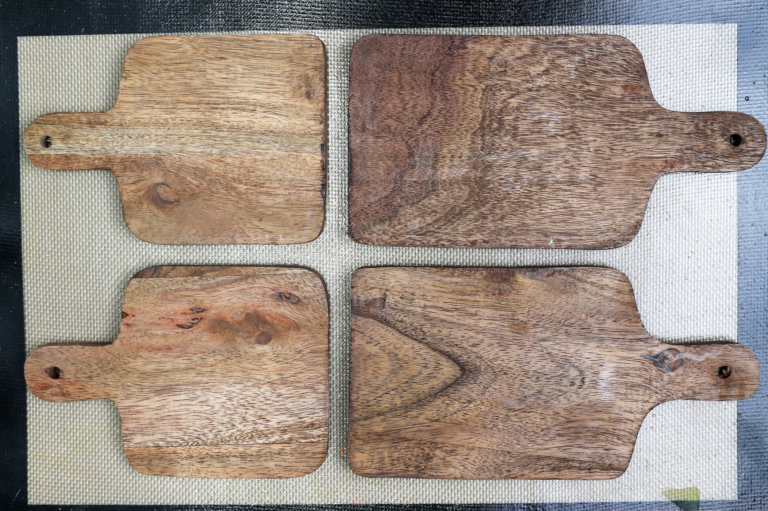 four mini cutting boards