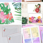 collage of free flower printables
