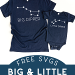 Coordinating Parent and Child shirts with constellation designs