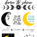 collage of free sun, moon and star SVG files