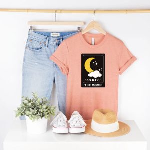 peach shirt with moon svg design