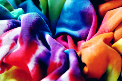 photo of tie dyed fabric