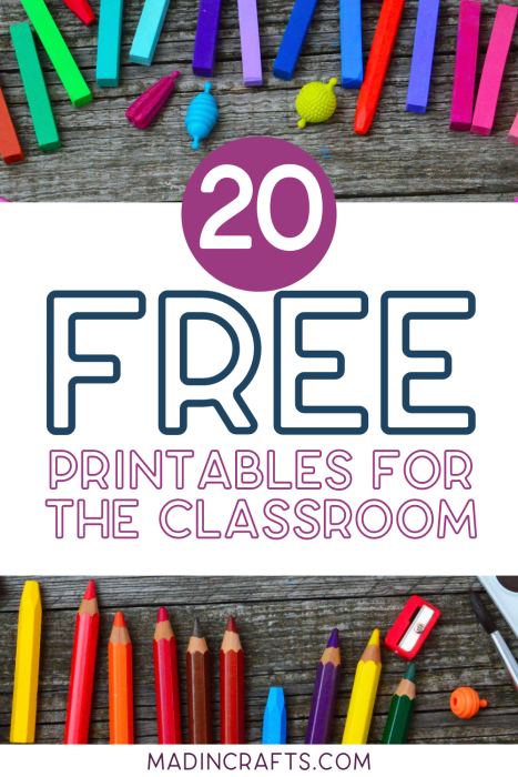 20 FREE BACK TO SCHOOL PRINTABLES Round-Ups Mad in Crafts