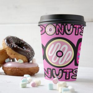 coffee cup with Donuts SVG Design