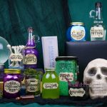 display of Harry Potter potion bottles with printable labels