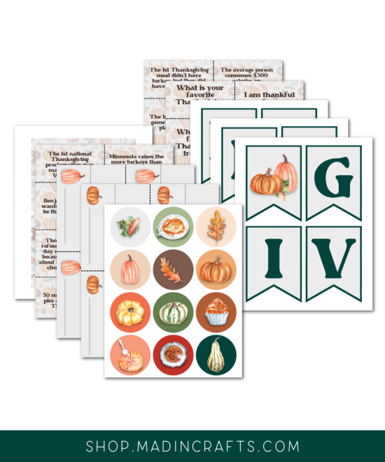 collage of fall printables