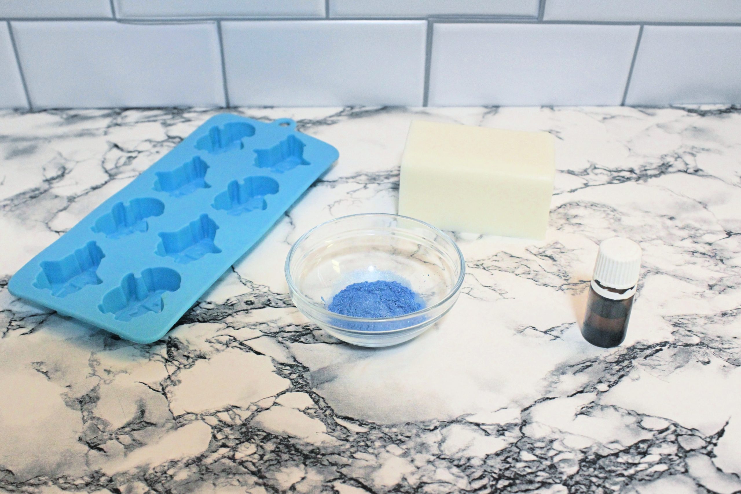 supplies needed to make penguin shaped soap