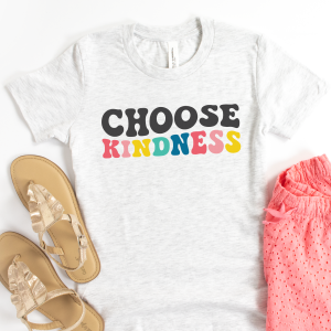 White t-shirt with Choose Kindness SVG