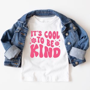 White t-shirt with It's Cool to Be Kind SVG